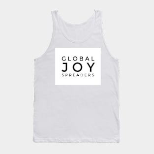 Global JOY Spreaders (black txt white square) Tank Top